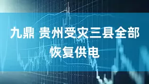 九鼎 贵州受灾三县全部恢复供电