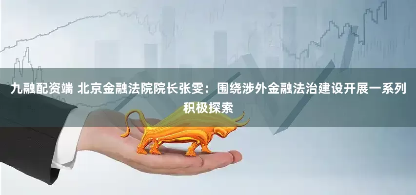 九融配资端 北京金融法院院长张雯：围绕涉外金融法治建设开展一系列积极探索